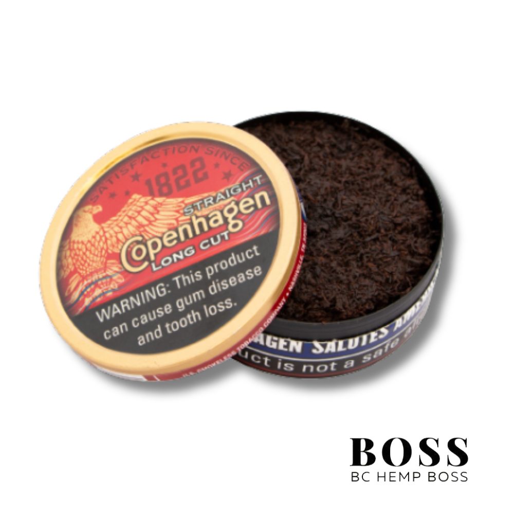 Copenhagen Long Cut Straight Chewing Tobacco - BC HEMP BOSS