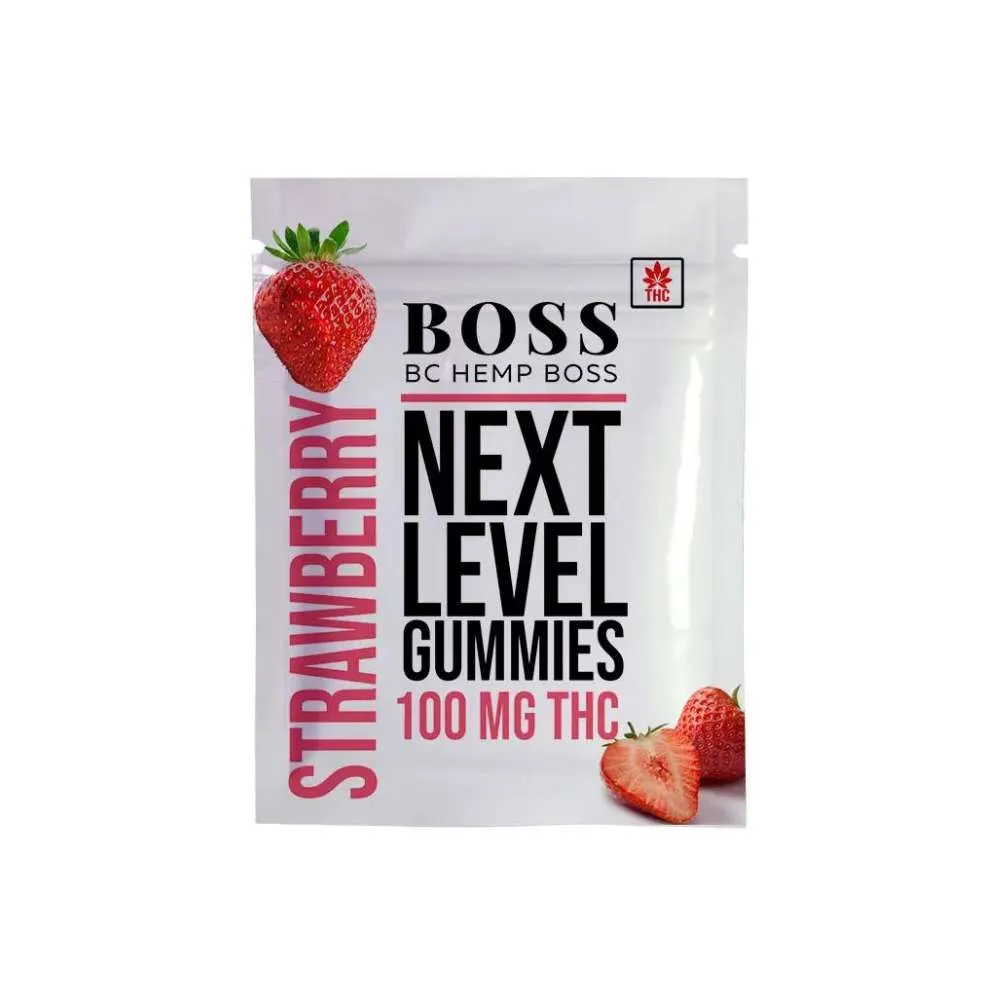 Next Level Gummies – Real Fruit Infused –Strawberry- 100mg THC