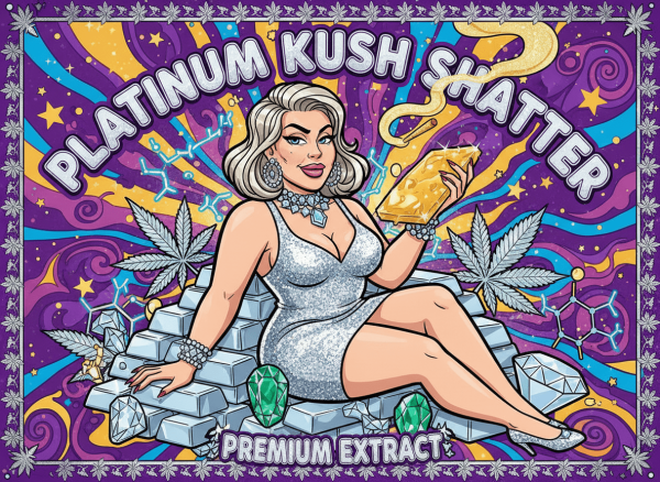 Platinum Kush Shatter – Luxurious Indica Cannabis Extract | Green Serenity