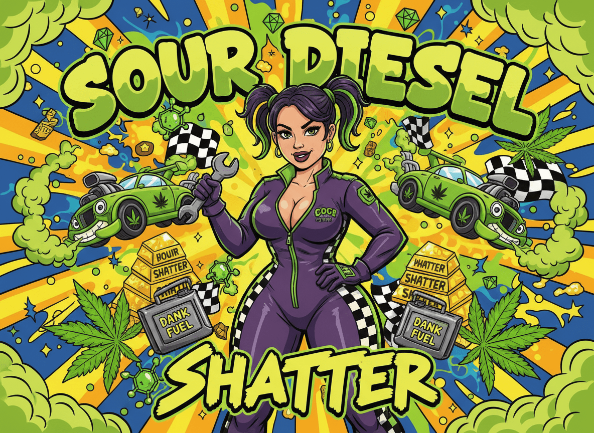 Sour Diesel Shatter – Energizing Sativa Cannabis Extract | Green Serenity