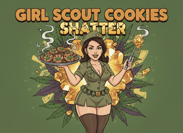 Girl Scout Cookies Shatter – Premium Hybrid Cannabis Extract for Dabbing