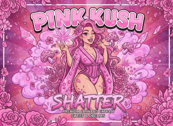 Pink Kush Shatter – Powerful Indica Cannabis Extract | Green Serenity